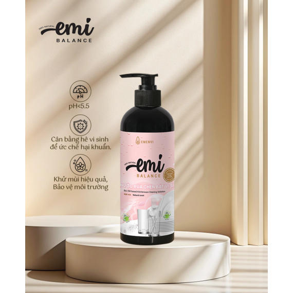 Nước rửa chén bát vi sinh Emi Balance 500ml