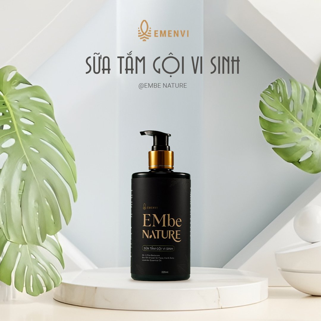 Sản phẩm Sữa tắm gội EMbe Nature không chứa hóa chất